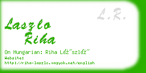 laszlo riha business card